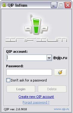 1.krok registrace QIPu